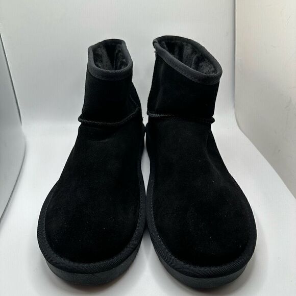 CUSHIONAIRE Women's pull on boot +Memory Foam 11 WIDE BLACK - Picture 2 of 7